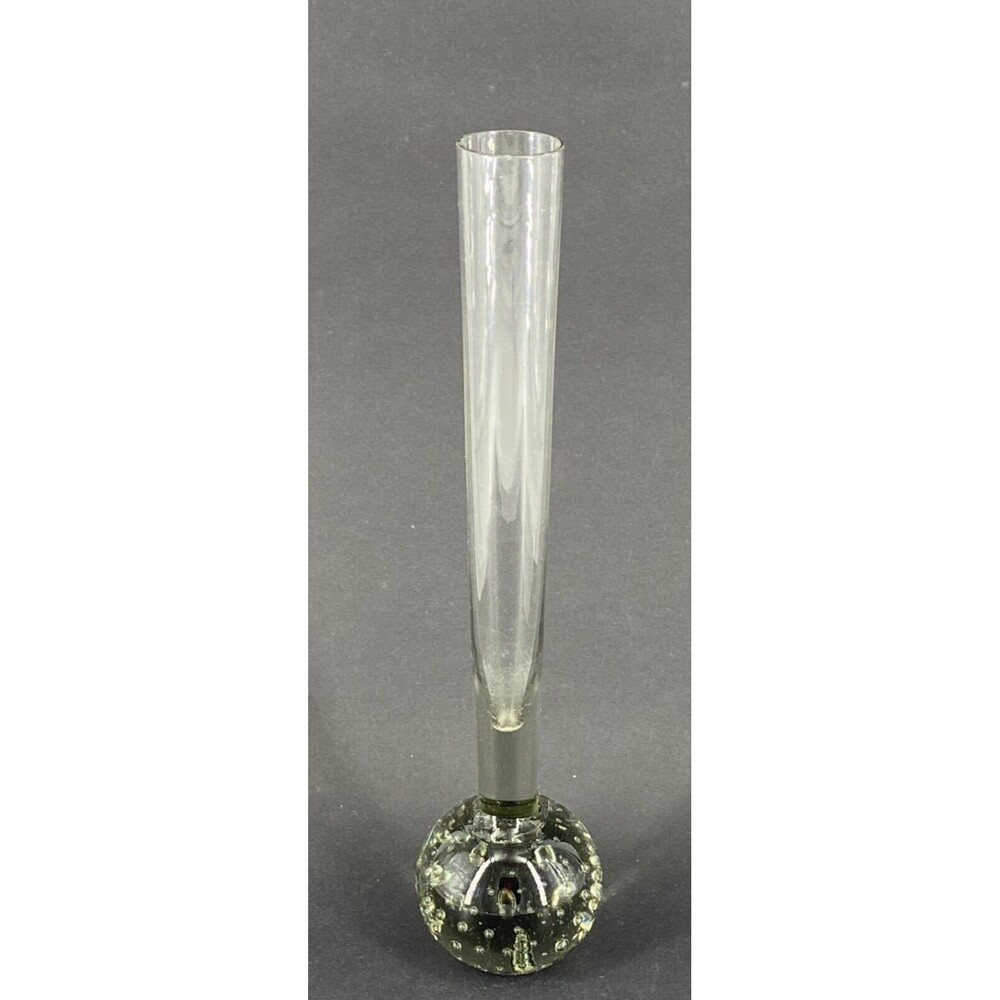 Kosta Of Sweden Controlled Bubble Vase Partial Original StIcker Champagne VTG